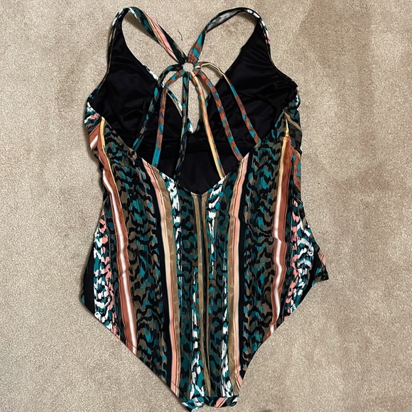 MAGICSUIT women’s striped DREW twist knot / one piece swimsuit statement back 12 - Picture 5 of 12